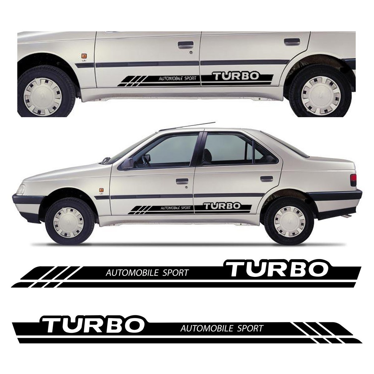 برچسب بدنه خودرو طرح TURBO LUX مناسب برای پژو 405 بسته دو عددی (ارسال رایگان)
