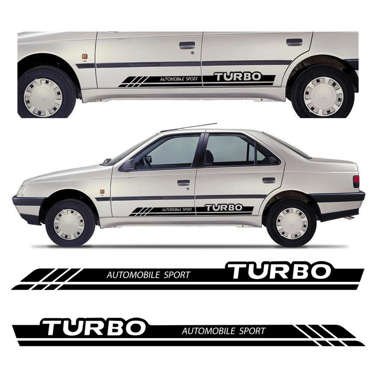 برچسب بدنه خودرو طرح TURBO LUX مناسب برای پژو 405 بسته دو عددی (ارسال رایگان)