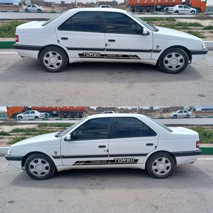 برچسب بدنه خودرو طرح TURBO LUX مناسب برای پژو 405 بسته دو عددی (ارسال رایگان)