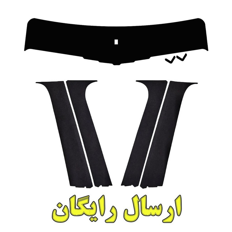 بر چسب ستون و آفتابگیر پژو 206 و 207 و رانا مجموعه 5 عددی (ارسال رایگان)