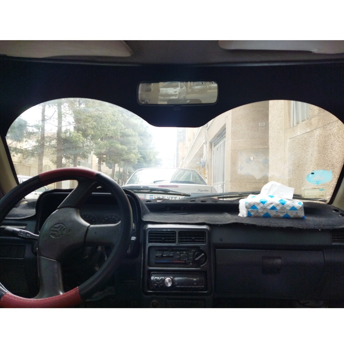 برچسب آفتابگیر شیشه جلو مدل ARC GLASS مناسب برای پراید (ارسال رایگان)