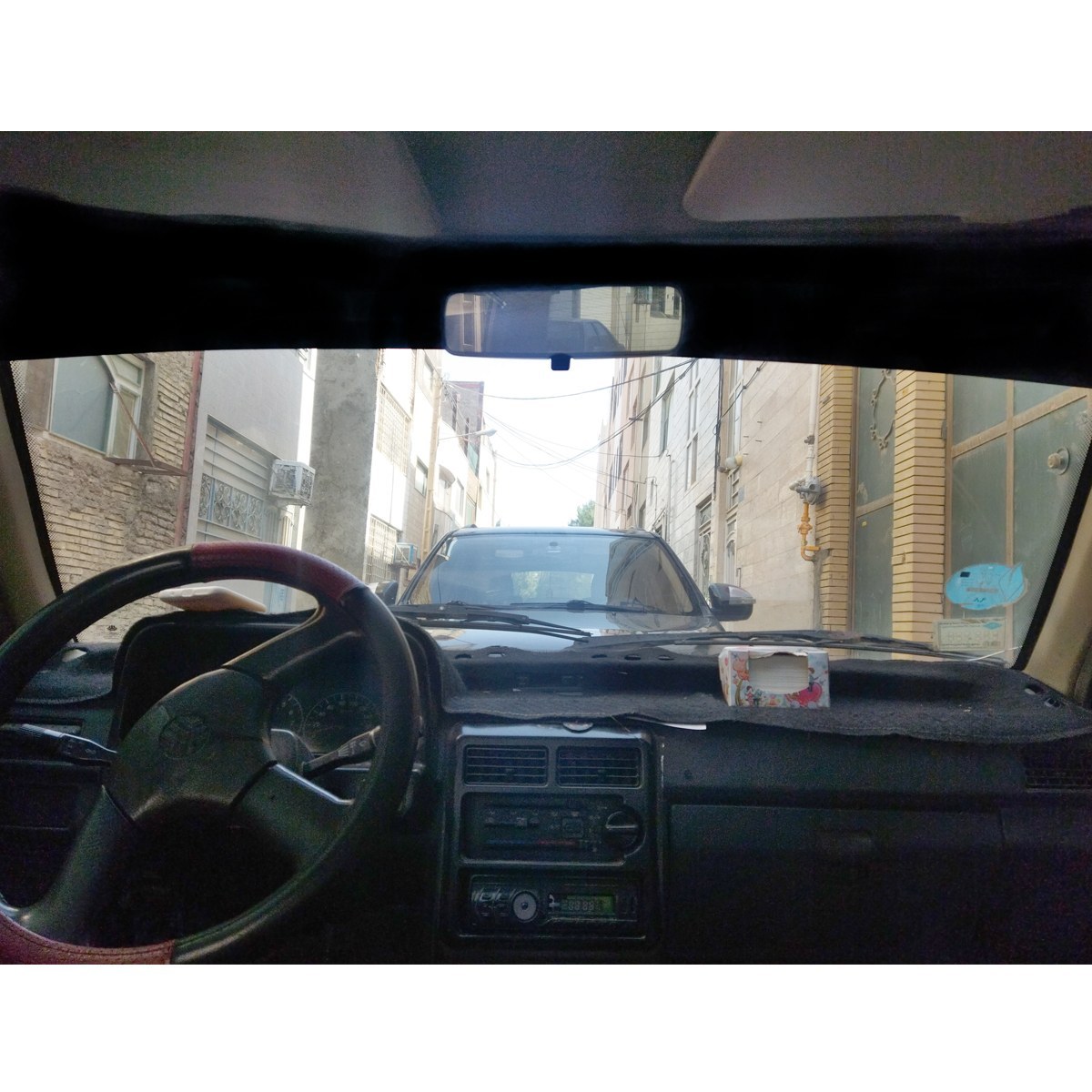 برچسب آفتابگیر شیشه جلو مدل SIMPLE INT 01 مناسب برای پراید (ارسال رایگان)