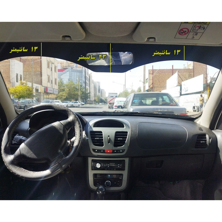 برچسب آفتابگیر شیشه جلو مدل ARC QUK 01 مناسب برای کوییک و ساینا (ارسال رایگان)