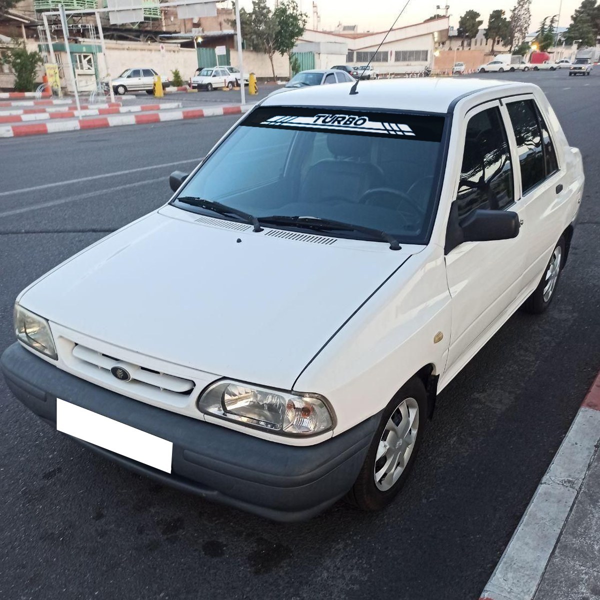 برچسب آفتابگیر شیشه جلو ضد حرارت و ضد رطوبت مدل TURBO مناسب پراید (ارسال رایگان)