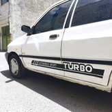 برچسب بدنه خودرو مناسب برای پراید مدل TURBO با برش یکپارچه بسته دو عددی (ارسال رایگان)