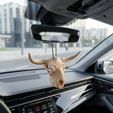 آویز آینه خودرو مدل گاو شاخدار BULL SKULL