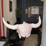 آویز آینه خودرو مدل گاو شاخدار BULL SKULL