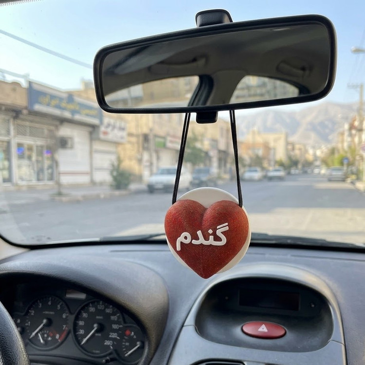 آویز آینه خودرو سه بعدی مدل اسم افراد و یا نوشته دلخواه