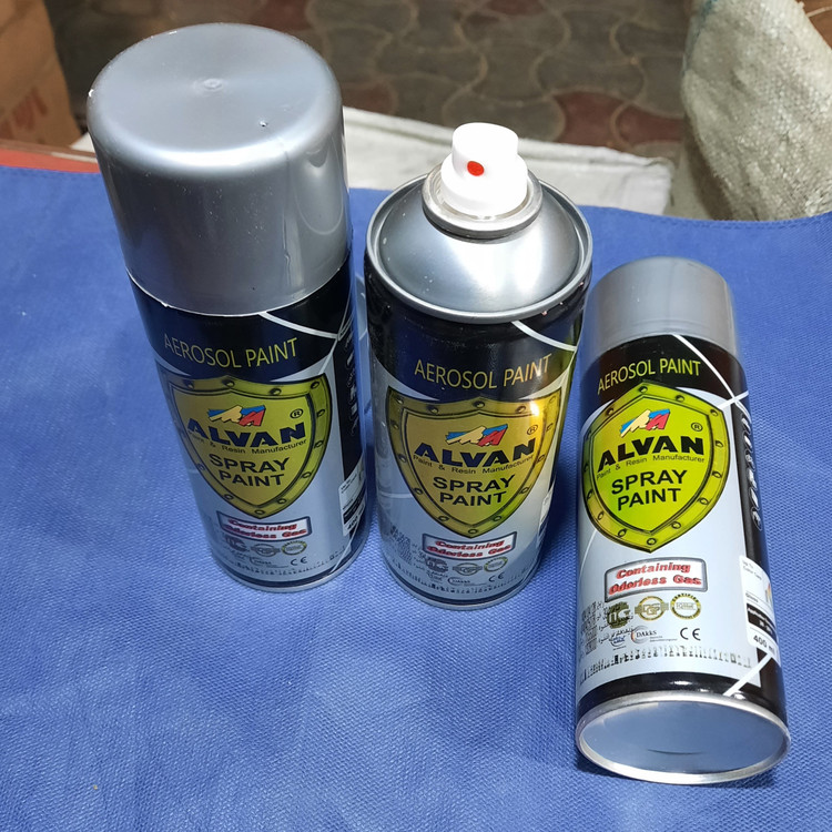 اسپری رنگ انجین وقاب زنجیر ضمانتی (نقره ای فابریک)