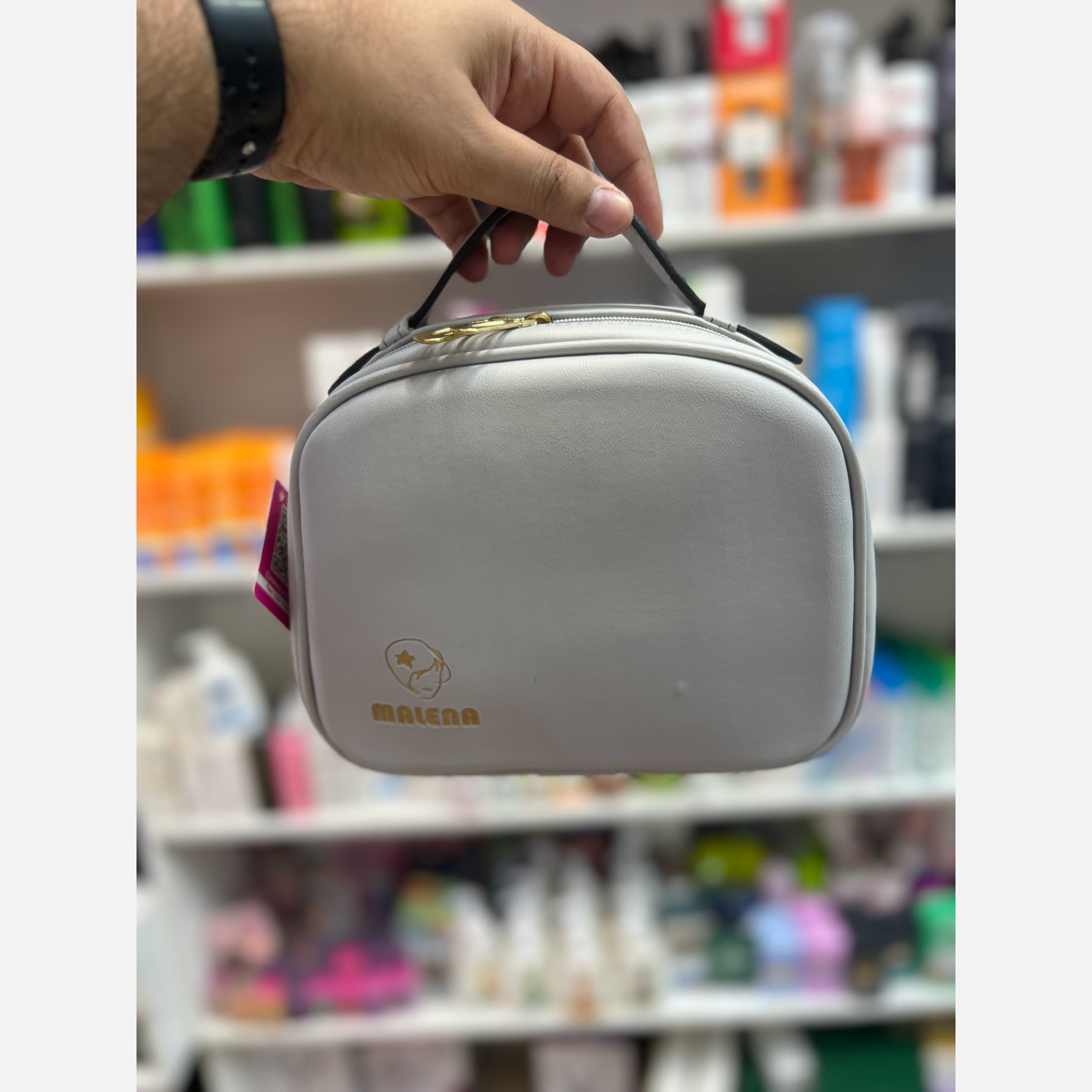 کیف آرایشی طوسی