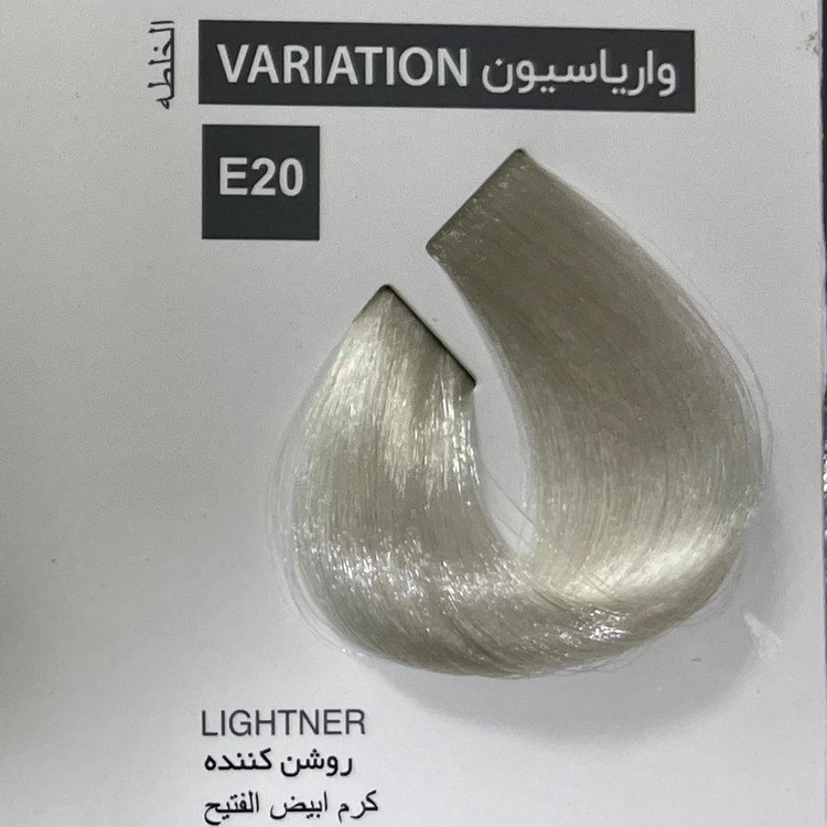 روشن کننده (واریاسیون) E20 ،رنگ مو کاترومر بدون آمونیاک ویک عدد اکسیدان 150 میلی لیتر