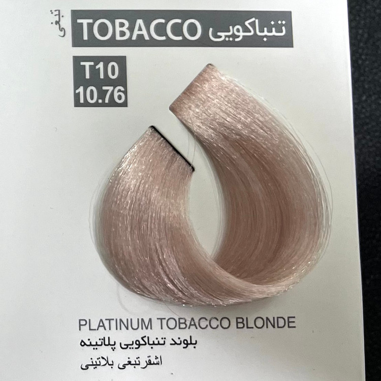 رنگ بلوند T10 ، 10.76 ، رنگ مو کاترومر بدون آمونیاک و یک عدد اکسیدان 150 میلی لیتر