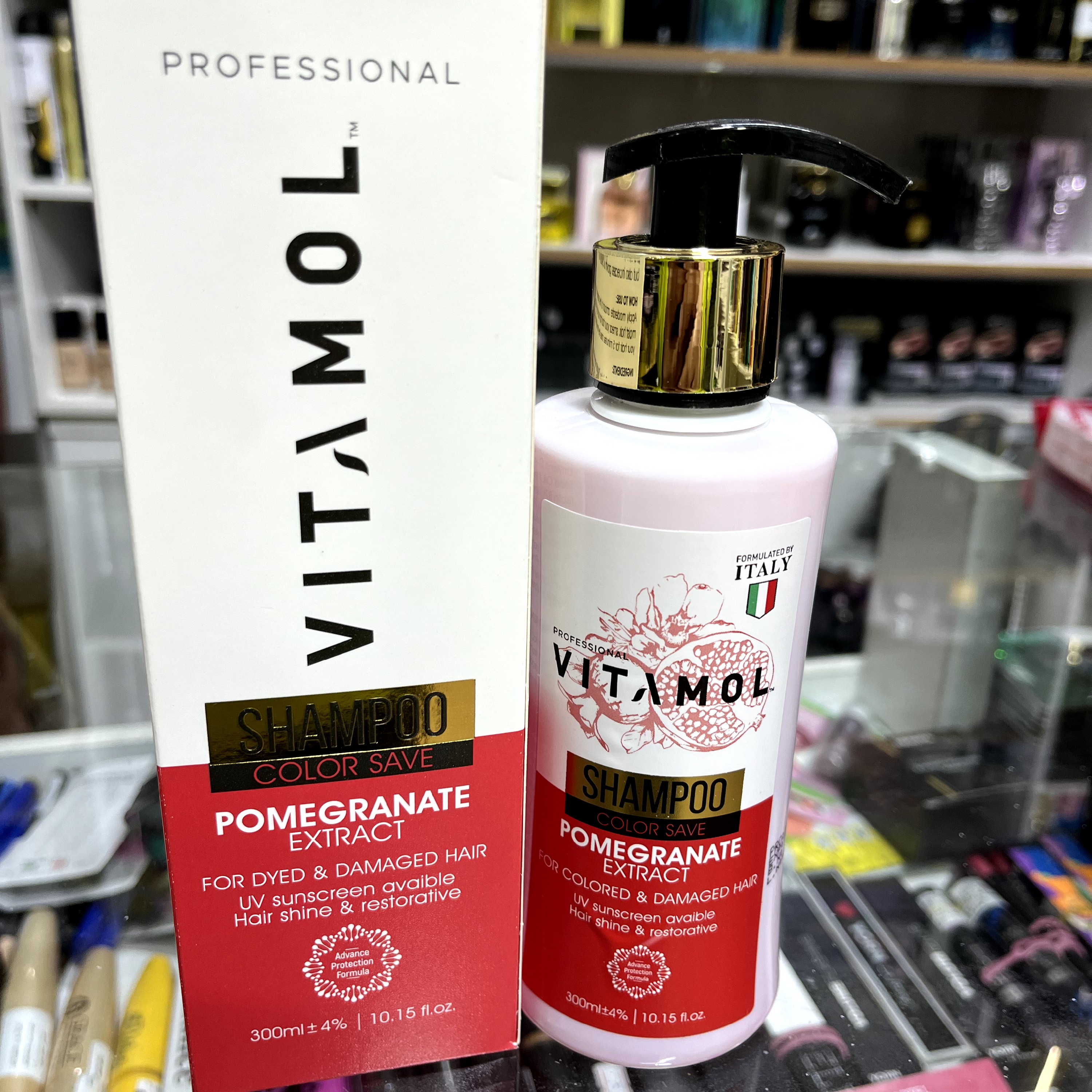 شامپو تثبیت کننده رنگ مو ویتامول مدل POMEGRANATE حجم 300 میلی لیتر
