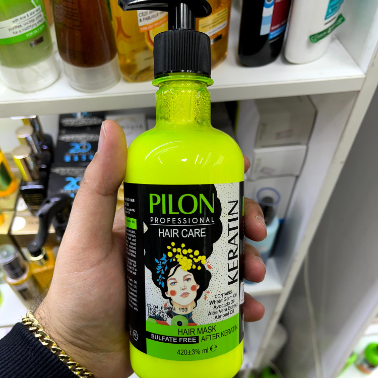 ماسک مو با آبکشی پیلون 420 میل pilon hair mask فاقد سولفات