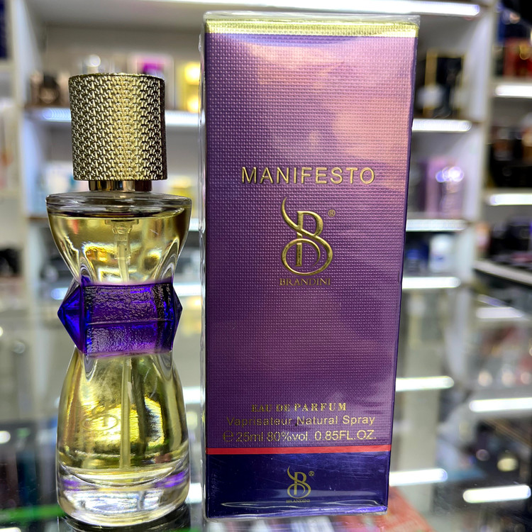 عطر زنانه منیفستو برندینی 25 میلی لیتر با رایحه ملایم و شیرین