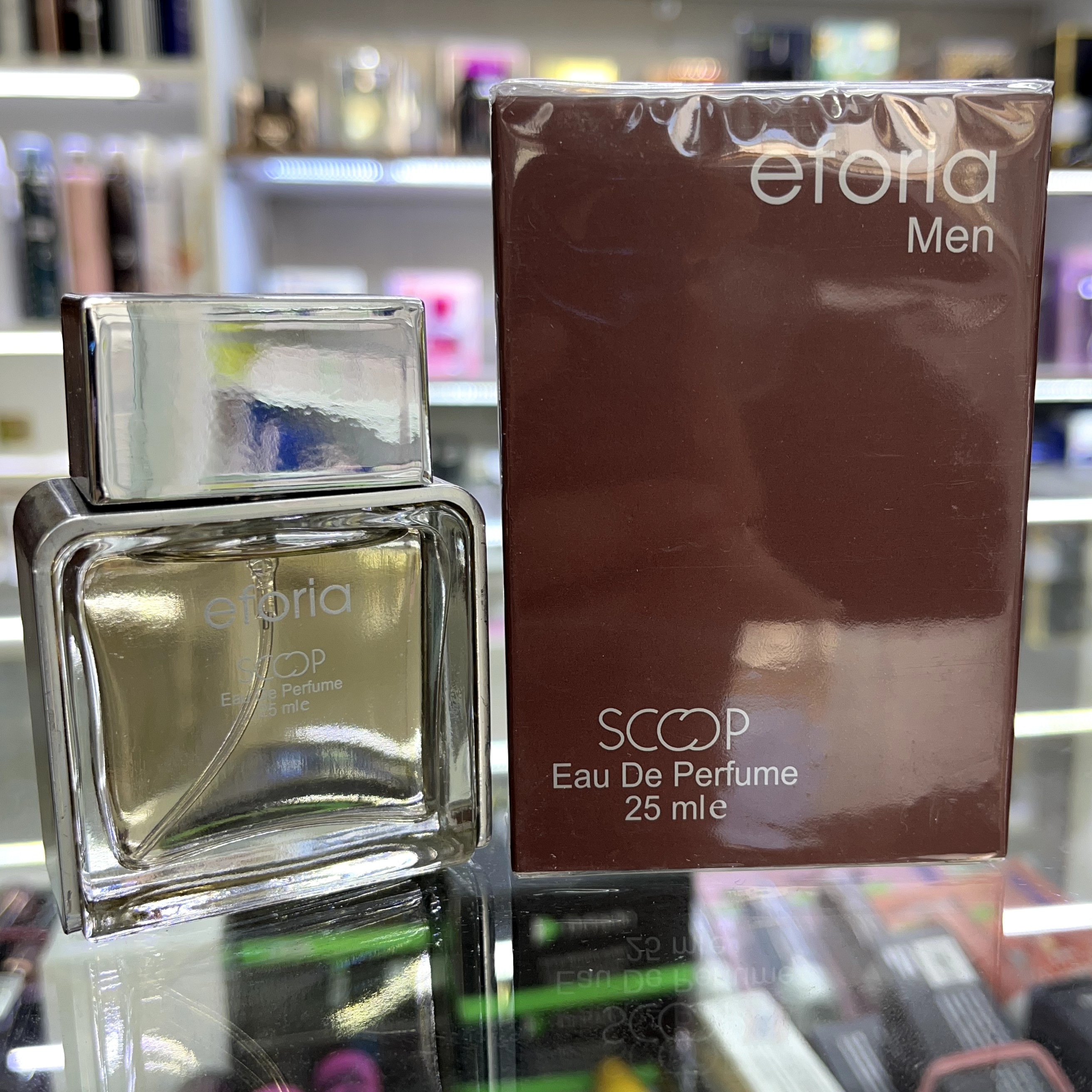 عطر جیبی افوریا مردانه اسکوپ scoop eforia men 25ml  با رایحه خنک و سرد