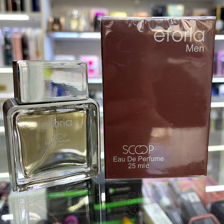 عطر جیبی افوریا مردانه اسکوپ scoop eforia men 25ml با رایحه خنک و سرد