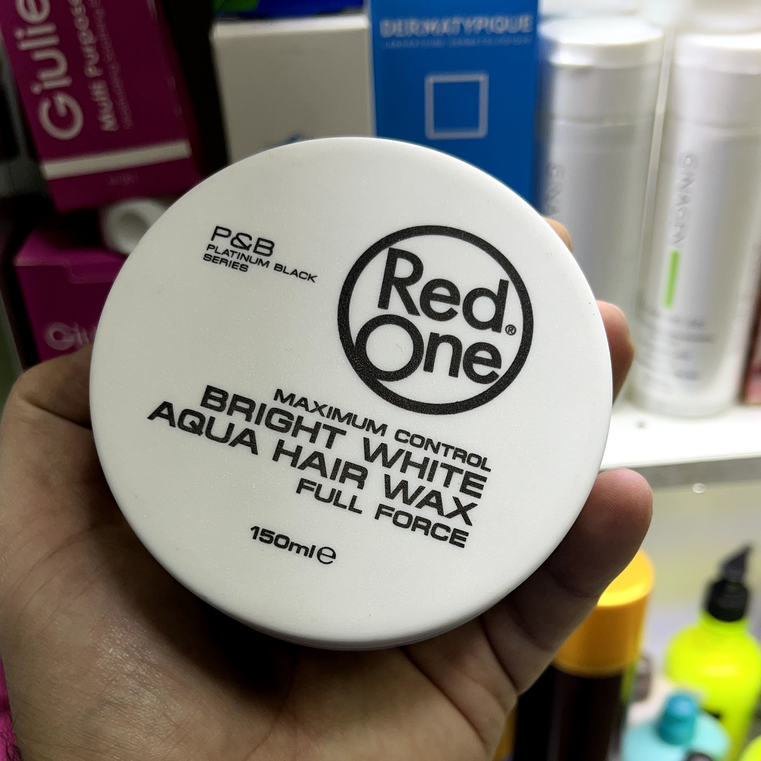 واکس مو ردوان مدل Bright white حجم 150 میلی لیتر   Maximum control Bright white Aqua hair wax Full force