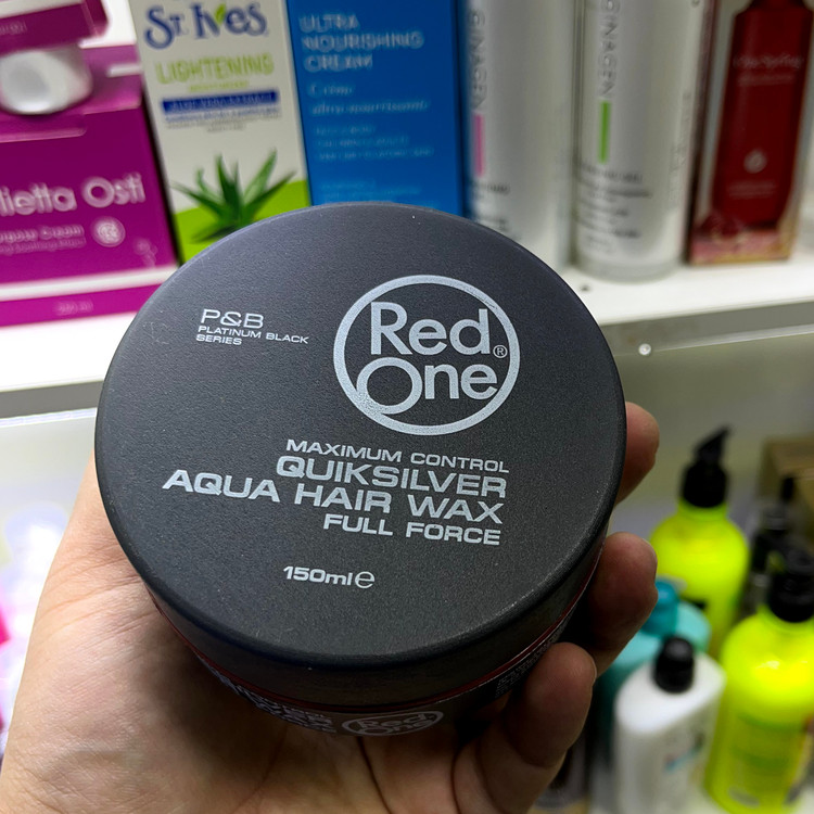 ژل مو سیلور رد وان حجم 150 میلی لیتر Maximum control Quik silver Aqua hair wax Full force