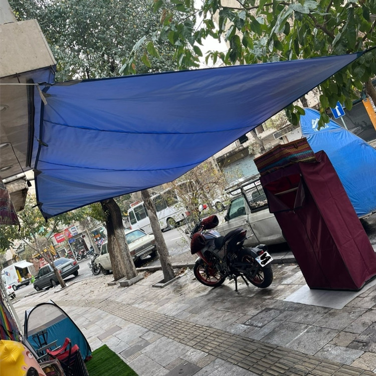 سایبان و افتابگیر مسافرتی تاشو با قلاب