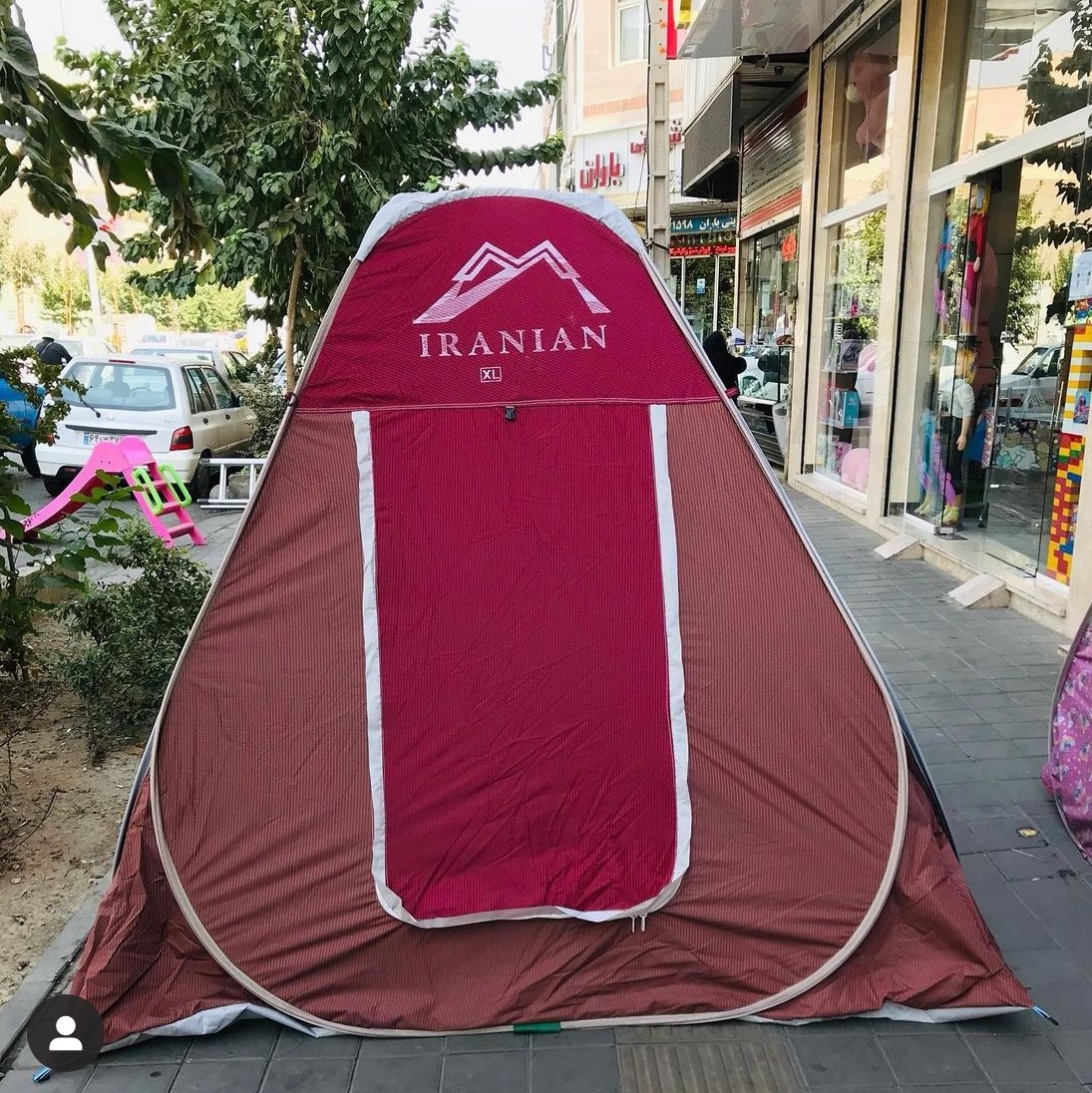 چادر مسافرتی فنری سایز 12 نفره درجه یک آکسفورد طرح دار