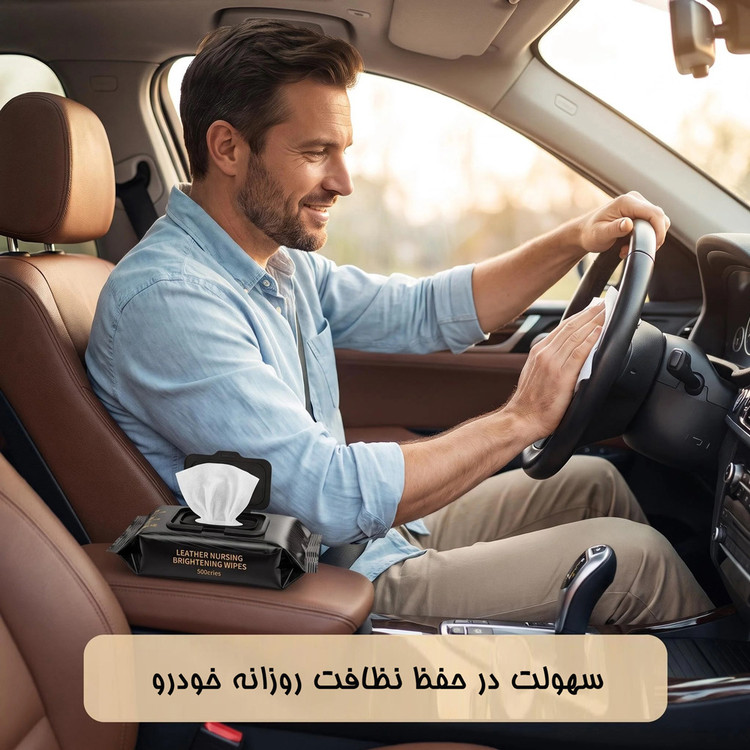 دستمال مرطوب نظافت خودرو