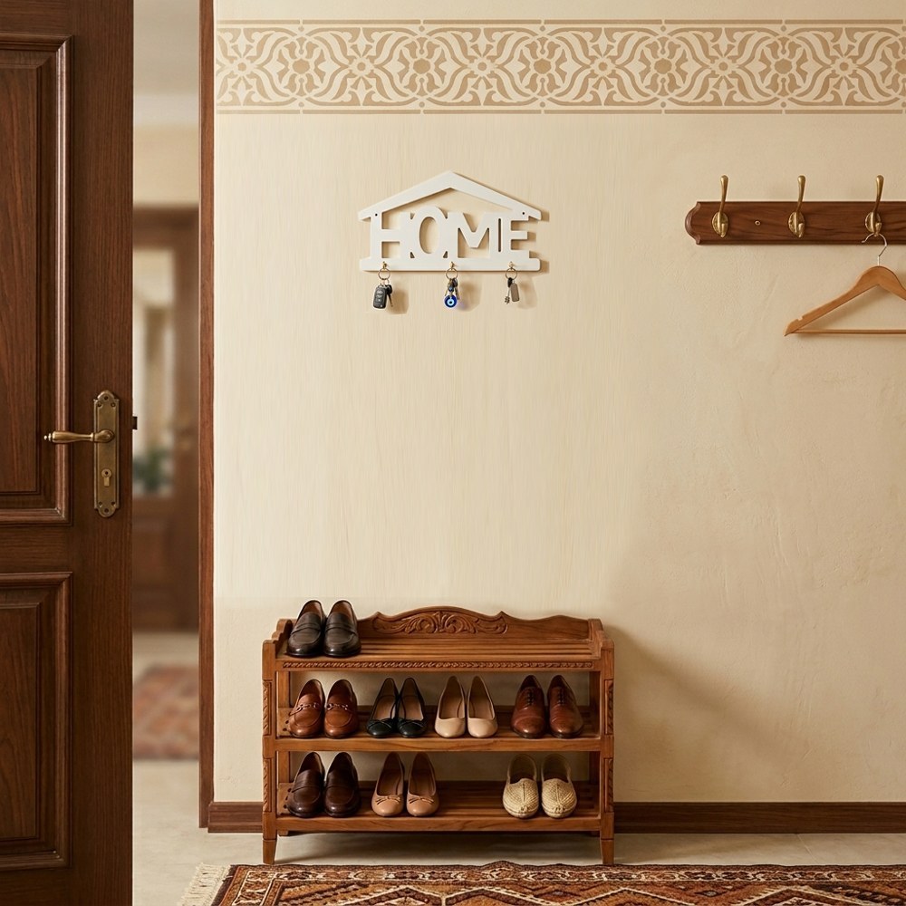 شلف جا کلیدی دیواری طرح Home
