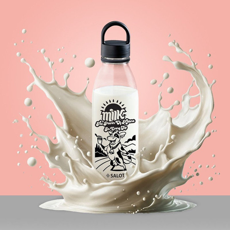 بطری شیر طرح گاو