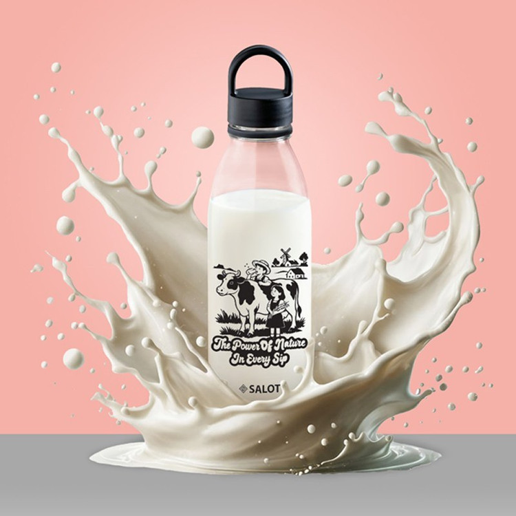 بطری شیر طرح گاو