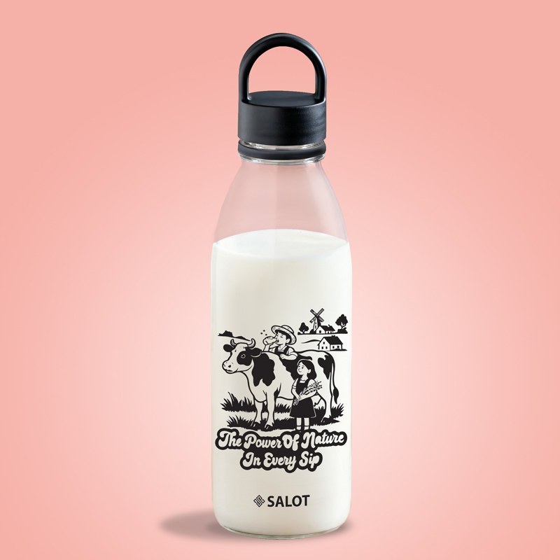 بطری شیر طرح گاو