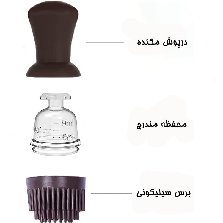 بطری و فرچه روغن ریز دوکاره