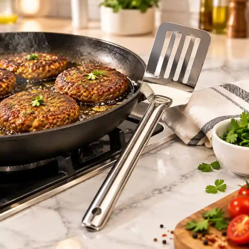 کفگیر شامی جنس استیل
