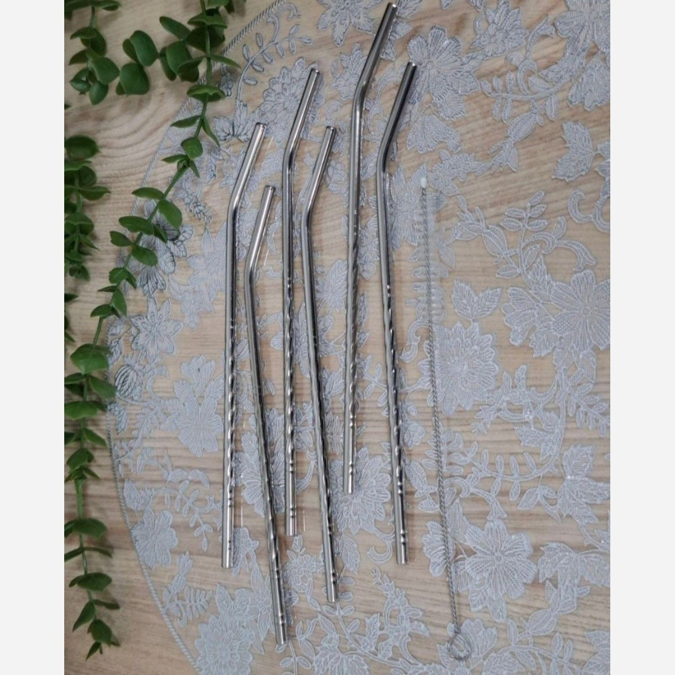 نی شربت پیچ فرچه دار سیلور P403
