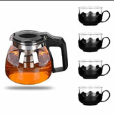 قوری 950 میل و 4 عدد فنجان وارداتی جعبه کادویی