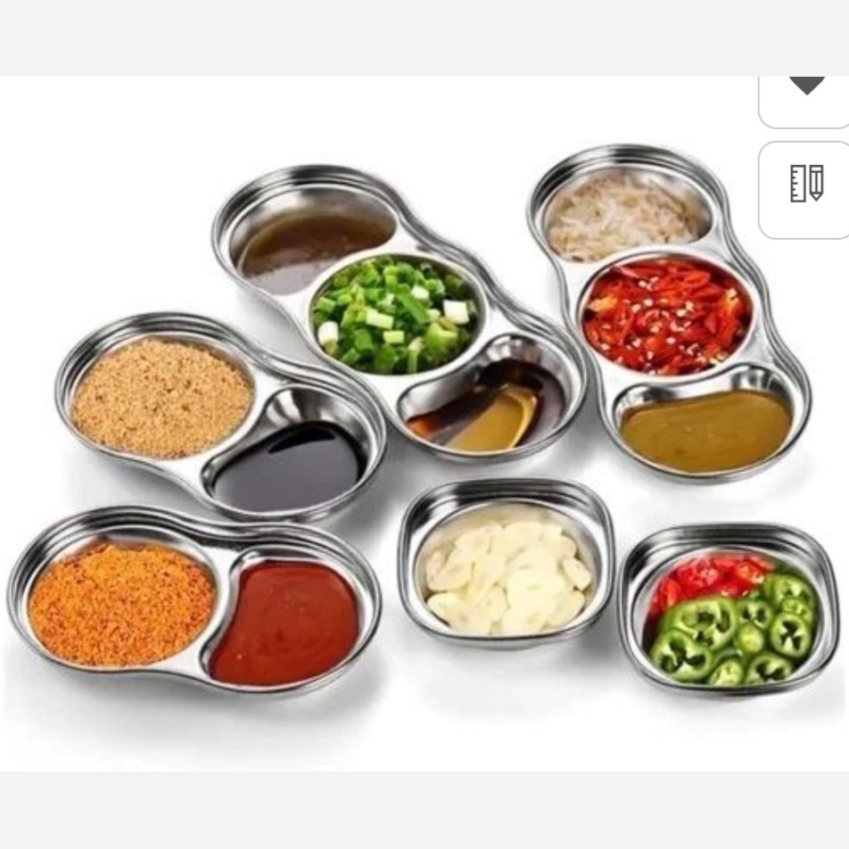 مزه خوری استیل سیلور 2 خانه