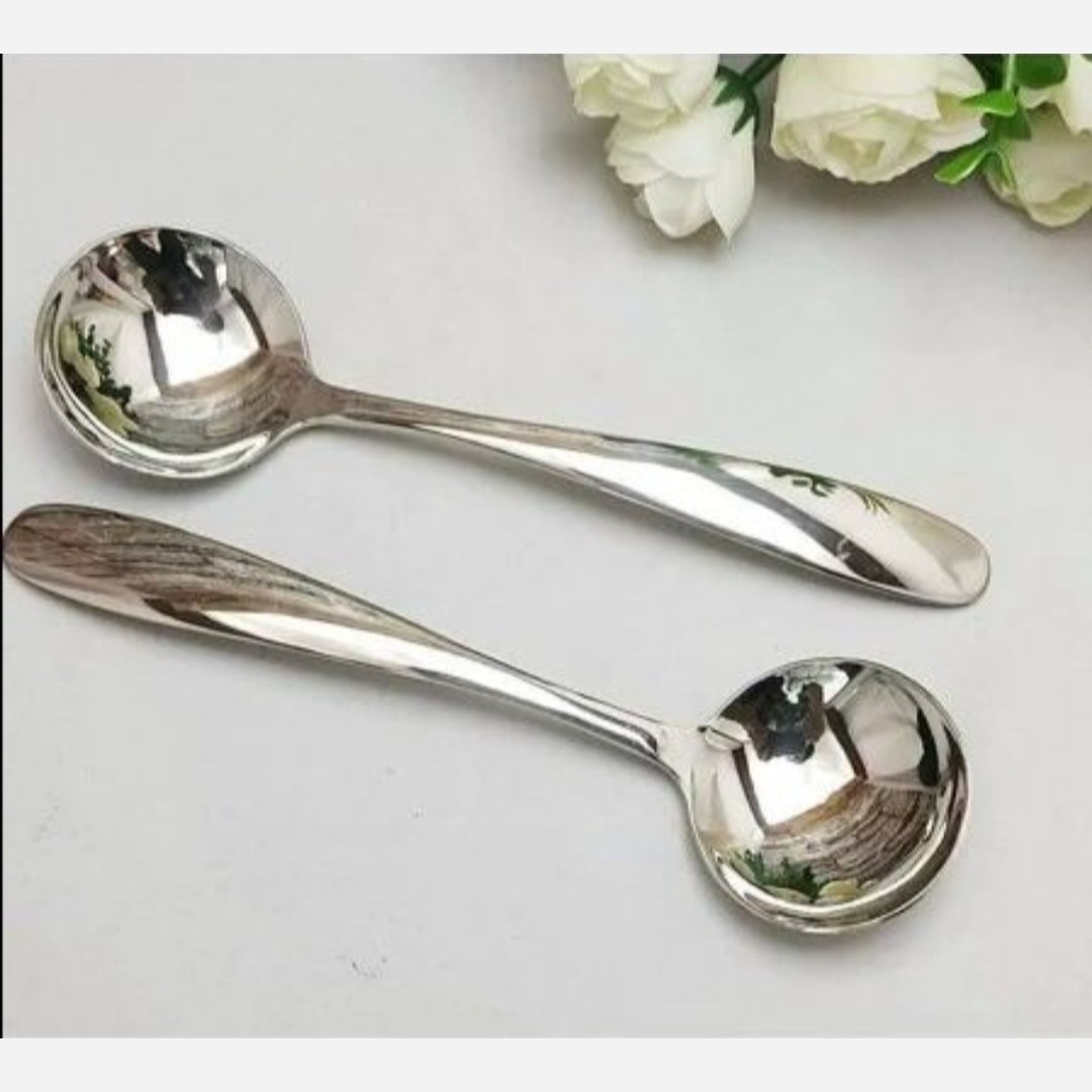 ملاقه خورشت خوری نقره ای یونیک L46