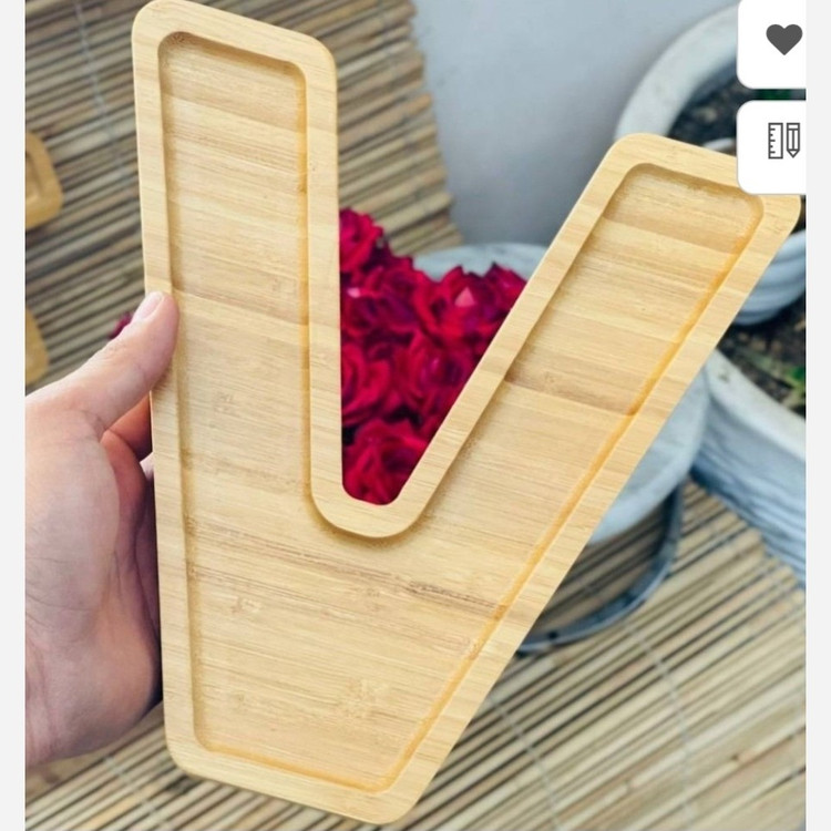 اردوخوری 4 تکه LOVE بامبو بزرگ