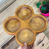 درب تلقی (کاور) چهارخونه گرد چوبی 24 در 24 سانتی