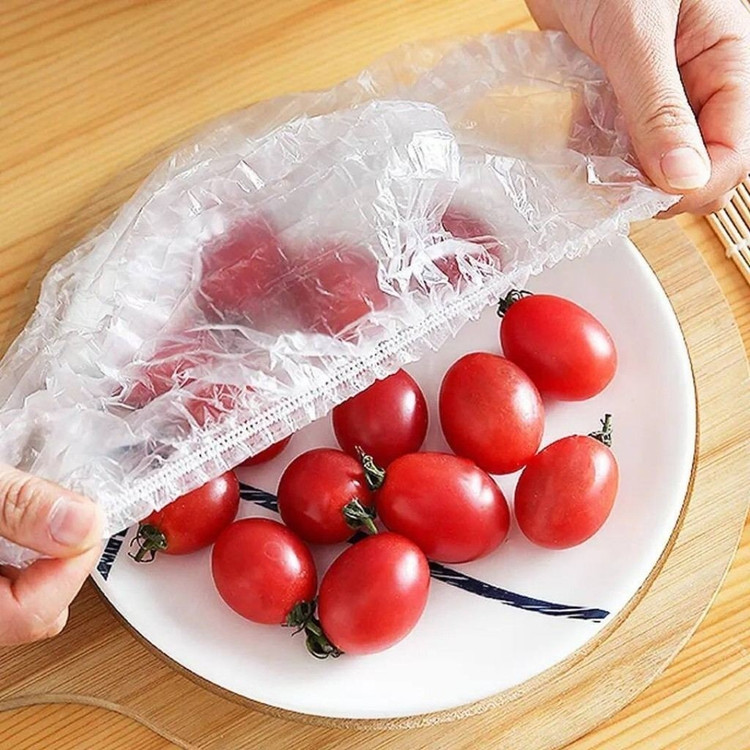 درپوش کشدار (محافظ) غذا 100 عددی پلاستیکی چند سایز