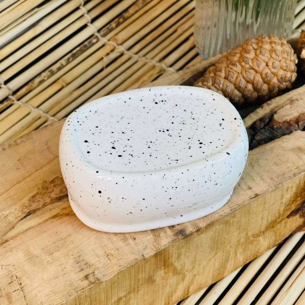 پیاله گود چینی (کاسه ماست خوری) طرح گرانیت تک رنگ 10*7
