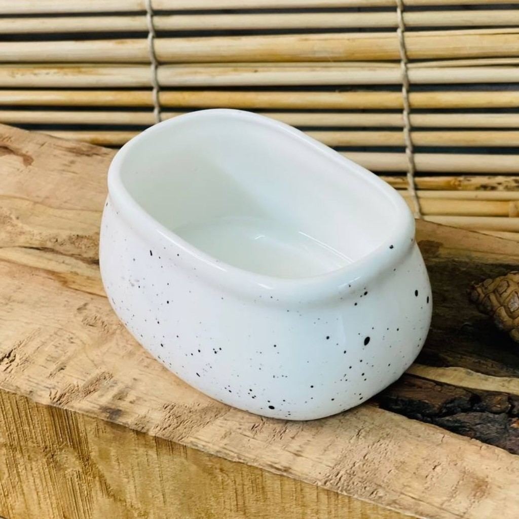 پیاله گود چینی (کاسه ماست خوری) طرح گرانیت تک رنگ 10*7