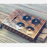 جا دستمال کاغذی (باکس پذیرایی) و اردوخوری چوبی سم سام