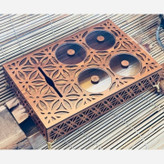جا دستمال کاغذی (باکس پذیرایی) و اردوخوری چوبی سم سام