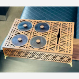 جا دستمال کاغذی (باکس پذیرایی) و اردوخوری چوبی سم سام