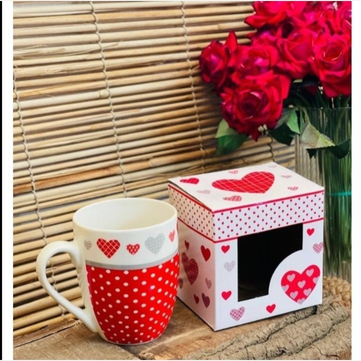 ماگ سرامیکی طرح قلب (لیوان فانتزی) راسل 9x9cm