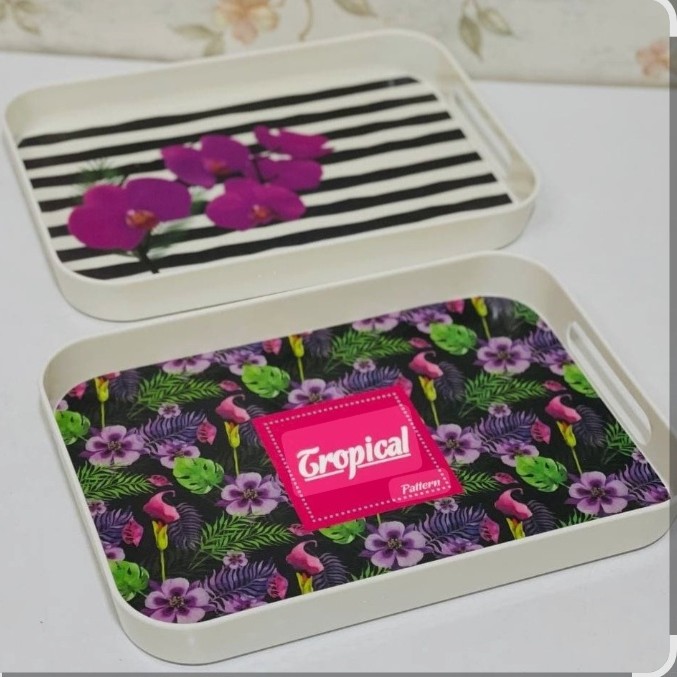 سینی ملامین (پذیرایی) وی تالیس مستطیل 23*33 سانتیمتر طرحدار
