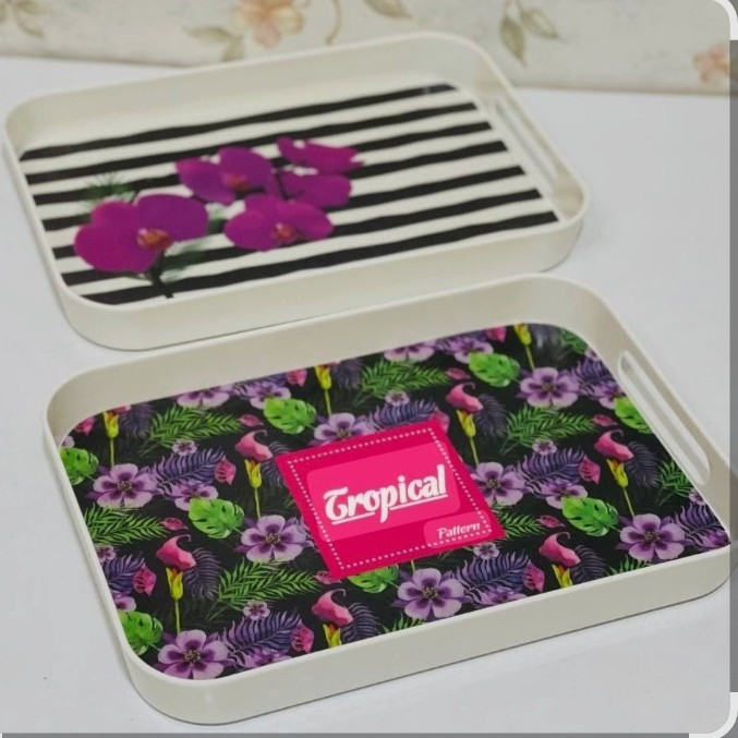 سینی ملامین (پذیرایی) وی تالیس مستطیل 23*33 سانتیمتر طرحدار